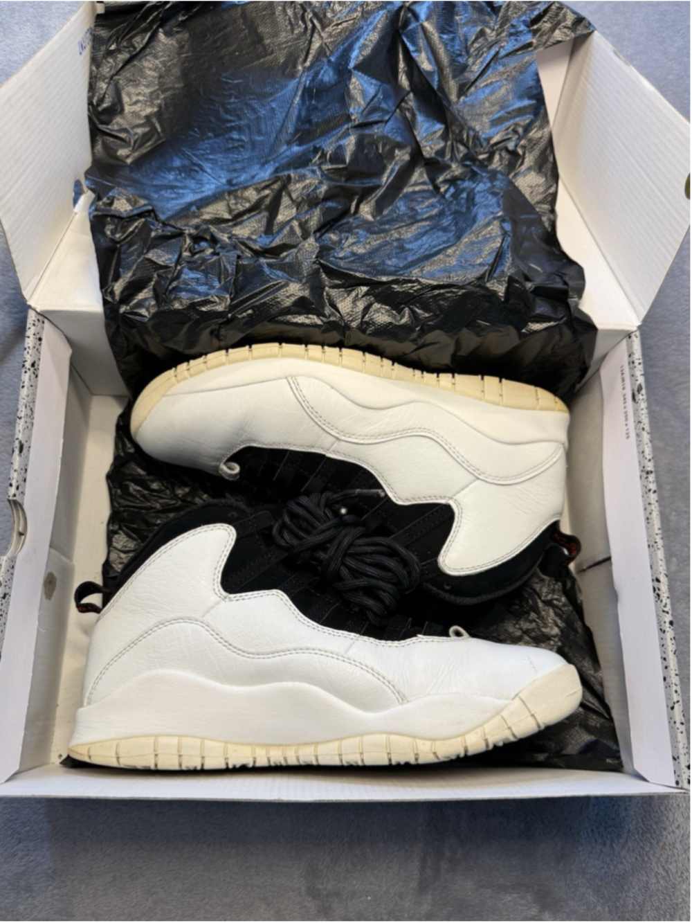 Size 8.5 Air Jordan 10 Retro I'm Back Men's White 310805-104Sneakers With OG Box